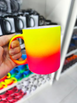 CANECA CERÂMICA BICOLOR