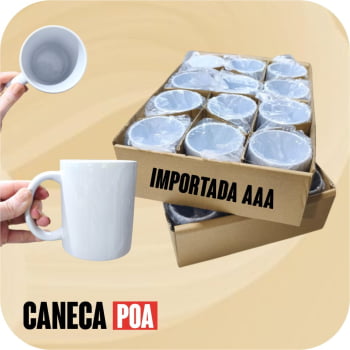 CANECA CERÂMICA BRANCA IMPORTADA - 1ºLINHA - 24 unidades CANECA CERÂMICA BRANCA IMPORTADA - 1ºLINHA - 24 unidades