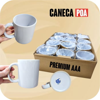 CANECA CERÂMICA BRANCA TOP PREMIUM - 12 unidades CANECA CERÂMICA BRANCA TOP PREMIUM - 12 unidades