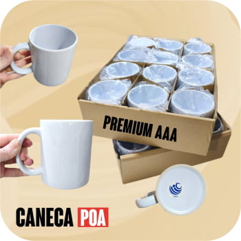 CANECA CERÂMICA BRANCA TOP PREMIUM - 24 unidades CANECA CERÂMICA BRANCA TOP PREMIUM - 24 unidades