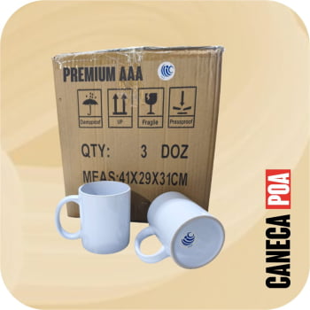 CANECA CERÂMICA BRANCA TOP PREMIUM - CAIXA CANECA CERÂMICA BRANCA TOP PREMIUM - CAIXA