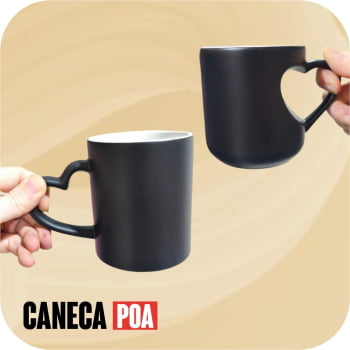 CANECA CERÂMICA MÁGICA CORAÇÃO CANECA CERÂMICA MÁGICA CORAÇÃO