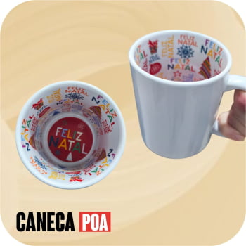 CANECA CERÂMICA MOTTO MUG FELIZ NATAL LIVE