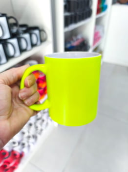 CANECA CERÂMICA NEON FLORESCENTE
