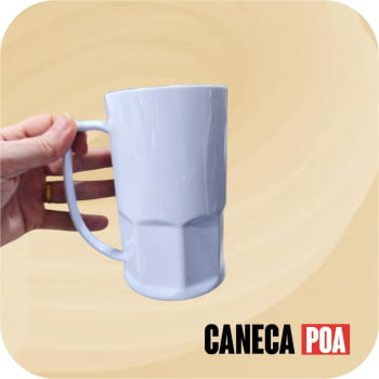 CANECA POLIMERO DE CHOPP BRANCA - 500ML