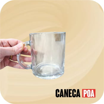 CANECA VIDRO CRISTAL - 300ml