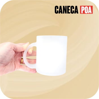 CANECA VIDRO JATEADO - 325ML