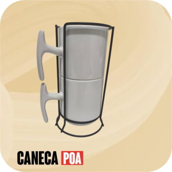 TORRE MAGESTIC 2 XICARAS BRANCAS 325ML