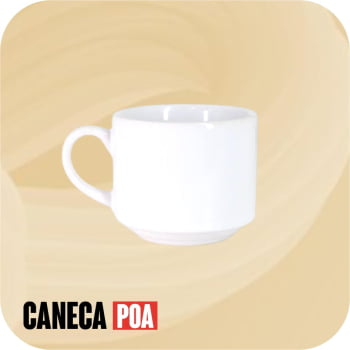 XICARA CERÂMICA BRANCA DE CAFÉ 180ML SUBLIME
