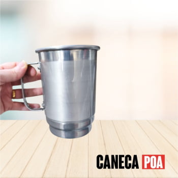 CANECA ALUMINIO PRATA - 750ml 