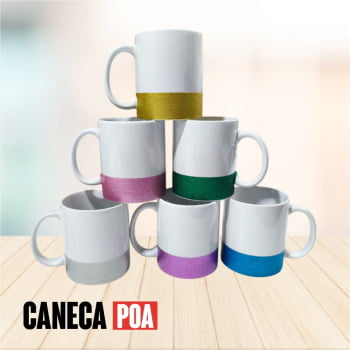 CANECA CERÂMICA BARRA GLITTER