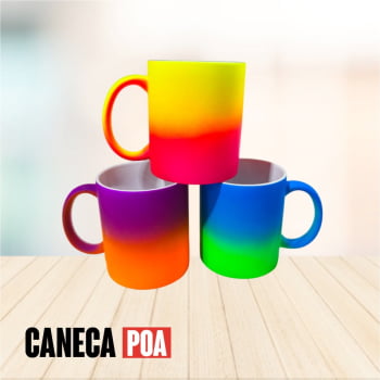 CANECA CERÂMICA BICOLOR
