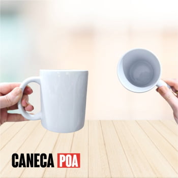 CANECA CERÂMICA BRANCA IMPORTADA - 1ºLINHA