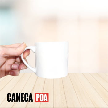 CANECA CERÂMICA BRANCA RETA  180ML - JKB