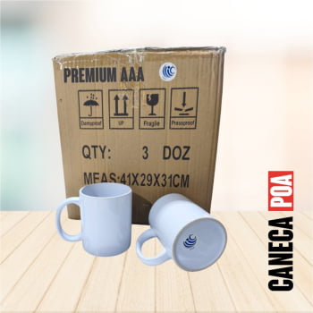 CANECA CERÂMICA BRANCA TOP PREMIUM - CAIXA