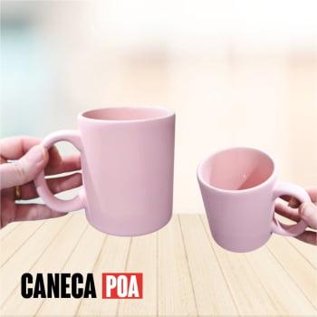 CANECA CERÂMICA ROSA BEBE