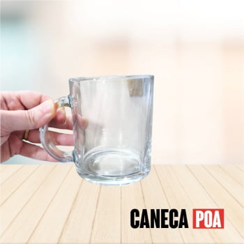 CANECA VIDRO CRISTAL - 300ml