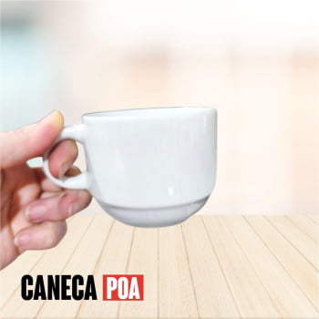 XICARA CERÂMICA BRANCA DEKO 180ML