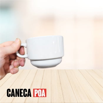 XICARA CERÂMICA BRANCA JKB 180ML 