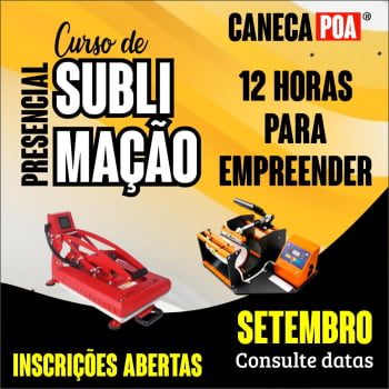 Curso Presencial de Sublimação - Prensa Plana e Cilíndrica