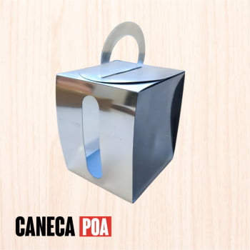 CAIXINHA ACETADO METALIZADA PRATA