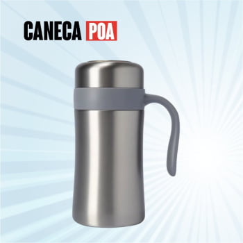CANECA PRATA 600ML COM INFUSOR CANECA PRATA 600ML COM INFUSOR
