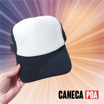 BONÉ SUBLIMÁTICO PRETO