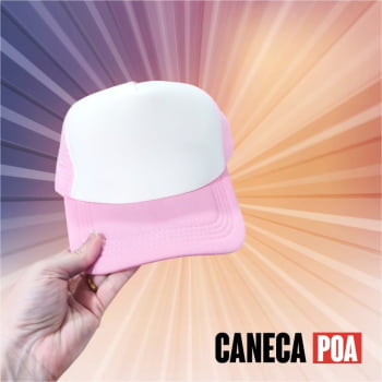 BONÉ SUBLIMÁTICO ROSA BEBE