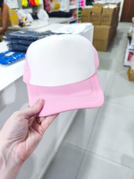 BONÉ SUBLIMÁTICO ROSA BEBE