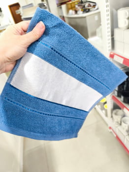 TOALHA LAVABO AZUL JEANS