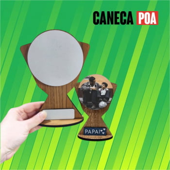 TROFÉU AMADEIRADO EM MDF PARA SUBLIMAÇÃO