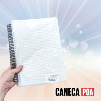 CADERNO CAPA PVC - 75 FOLHAS