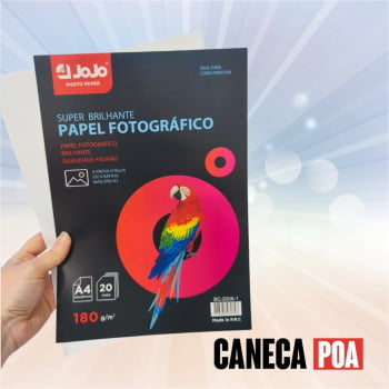 PAPEL GLOSSY FOTOGRÁFICO JOJO - 180g