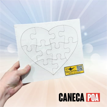 QUEBRA CABEÇA SUBLIMÁVEL - CORAÇÃO