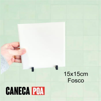 AZULEJO BRANCO FOSCO SUBLIMATICO - 15cm