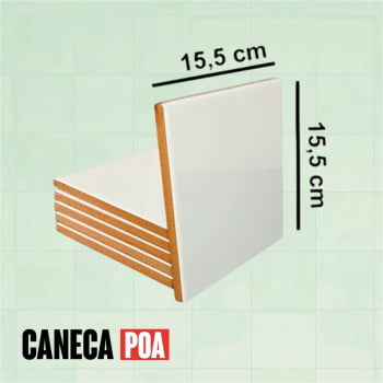 AZULEJO BRANCO SUBLIMATICO - 15cm