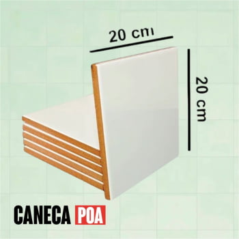 AZULEJO BRANCO SUBLIMATICO - 20cm 