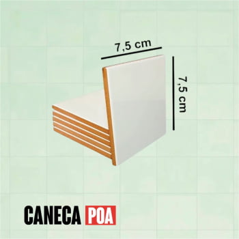 AZULEJO BRANCO SUBLIMATICO - 7,5cm