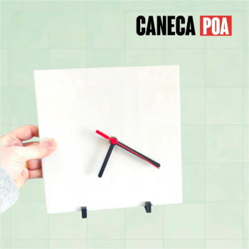 RELOGIO QUADRADO 20cm - Azulejo
