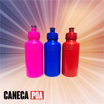 GARRAFA PLÁSTICA COLORIDA 500ml