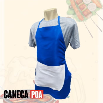 AVENTAL AZUL COM BOLSO BRANCO PARA SUBLIMAÇÃO  AVENTAL AZUL COM BOLSO BRANCO PARA SUBLIMAÇÃO