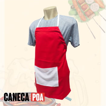 AVENTAL VERMELHO COM BOLSO BRANCO PARA SUBLIMAÇÃO AVENTAL VERMELHO COM BOLSO BRANCO PARA SUBLIMAÇÃO