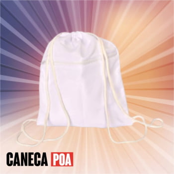 MOCHILA ESPORTIVA BRANCA COM ZIPER  MOCHILA ESPORTIVA BRANCA COM ZIPER