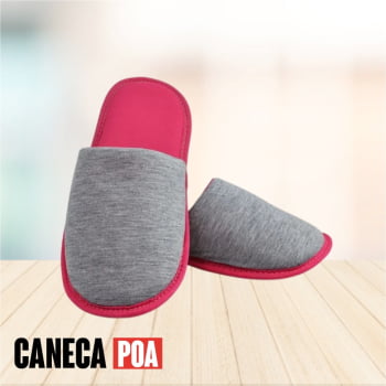 PANTUFA PINK COM CINZA PANTUFA PINK COM CINZA