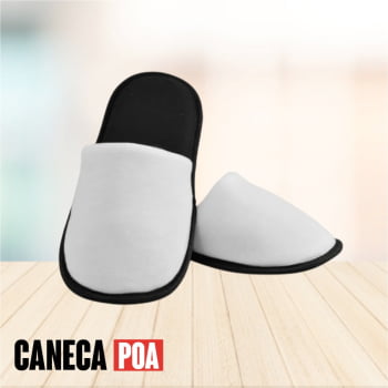 PANTUFA PRETA COM BRANCA PANTUFA PRETA COM BRANCA