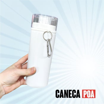 SQUEZZE BRANCO RETO COM TAMPA MOSQUETÃO