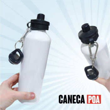 SQUEZZE DE ALUMINIO MOSQUETÃO  BRANCO 600ml