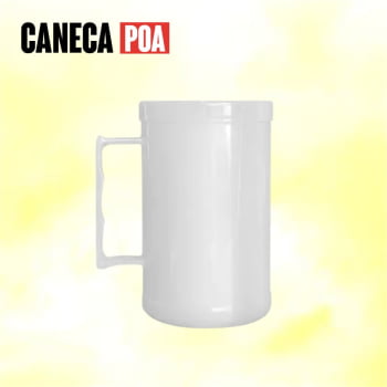 CANECA ACRILICA BRANCA 500ML