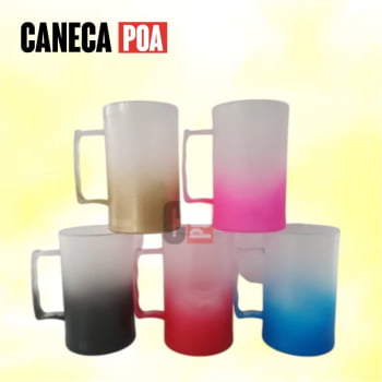 CANECA ACRILICA DEGRADE AZUL 500ml 