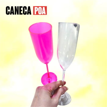 TAÇA ACRÍLICA ESPUMANTE 180ml TRANSPARENTE